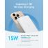 Anker MagGo Power Bank, Ultra-Slim 10,000mAh Magnetic Battery Pack, Qi2 Certified 15W Ultra-Fast MagSafe Compatible Portable Charger, Ergonomic Design, for iPhone16/15/14/13/12 Series Only - White